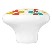 Retro Floral Keramikknauf (Seitenansicht)