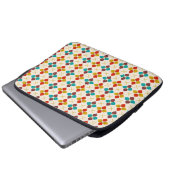 Retro Floral Laptopschutzhülle (Vorne Knopf)