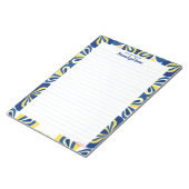 Retro Floral Linde Notizblock (angewinkelt)