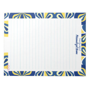 Retro Floral Linde Notizblock