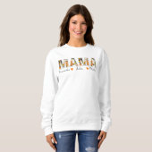 Retro Floral "MAMA" Sweatshirt mit Kindernamen (Vorne ganz)