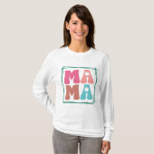 Retro Floral Mama T-Shirt (Vorne ganz)