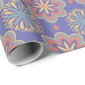 Retro Floral Mandala Muster Wrap Geschenkpapier (Rolleneckpunkt)
