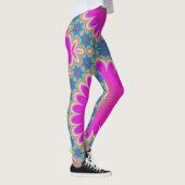 Retro Floral Mandala Psychedelic Blume Power Leggings (Rechts)