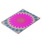 Retro Floral Mandala Psychedelic Blume Power Notizblock (Linke Seite)