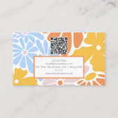 Retro Floral mit QR Visitenkarte (Rückseite)