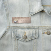 Retro Floral Mixer Rose Gold Glitzer Namensschild (Beispiel)