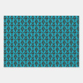 Retro Floral Modernist Wrapping Paper Set Geschenkpapier Set (Vorderseite)