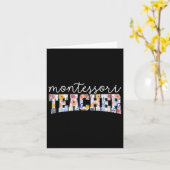 Retro Floral Montessori Lehrerin Lehrerin Lehrerin Karte (Gelbe Blume)