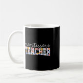 Retro Floral Montessori Teacher Instructor Educato Kaffeetasse (Links)