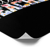 Retro Floral Montessori Teacher Instructor Educato Poster (Ecke)