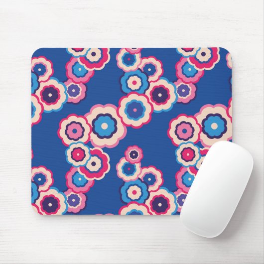 Retro Floral Mousepad (Mit Mouse)