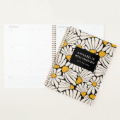 Retro Floral Mustard Yellow Black Planer (Anzeige)