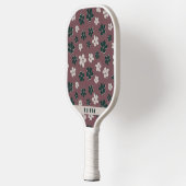 Retro Floral Muster Stilvolle Pickleball Paddel Pickleball Schläger (Links)