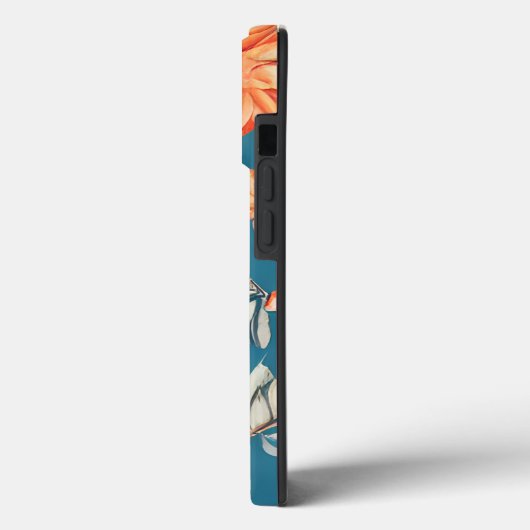 Retro Floral Nahtloses Muster Case-Mate iPhone Hülle (Rückseite / Links)