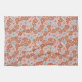 Retro Floral Nahtloses Muster Geschirrtuch (Horizontal)