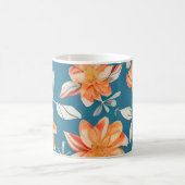 Retro Floral Nahtloses Muster Kaffeetasse (Mittel)