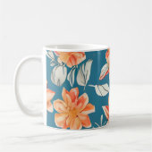 Retro Floral Nahtloses Muster Kaffeetasse (Links)