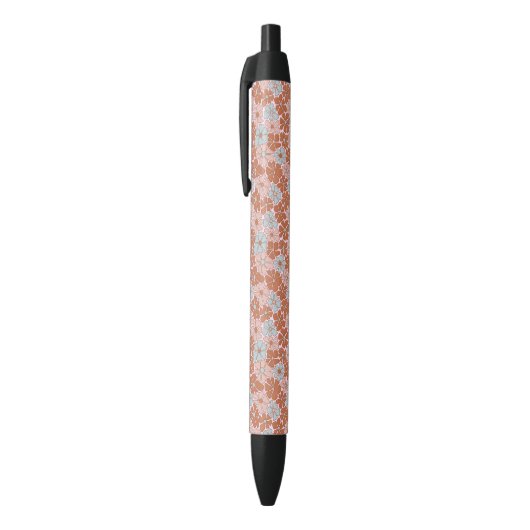 Retro Floral Nahtloses Muster Kugelschreiber (Oberseite (Vertikal))