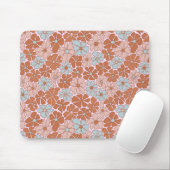 Retro Floral Nahtloses Muster Mousepad (Mit Mouse)