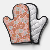 Retro Floral Nahtloses Muster Ofenhandschuh (Vorderseite/Rückseite)