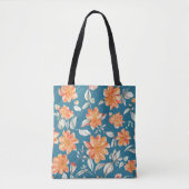 Retro Floral Nahtloses Muster Tasche (Vorderseite)
