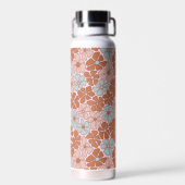 Retro Floral Nahtloses Muster Trinkflasche (Rückseite)