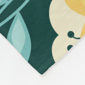 Retro Floral Nahtloses Vintages Muster Fleecedecke (Ecke)