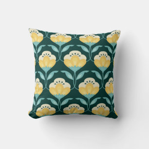 Retro Floral Nahtloses Vintages Muster Kissen