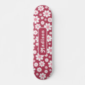 Retro Floral Name Rosa Skateboard (Vorne)