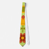 Retro Floral Neck Tie Krawatte (Vorderseite)