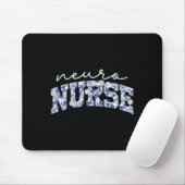 Retro Floral Neuro Nurse Neurology Neurologist Rn Mousepad (Mit Mouse)