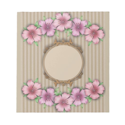 Retro, floral notizblock (Vorderseite)