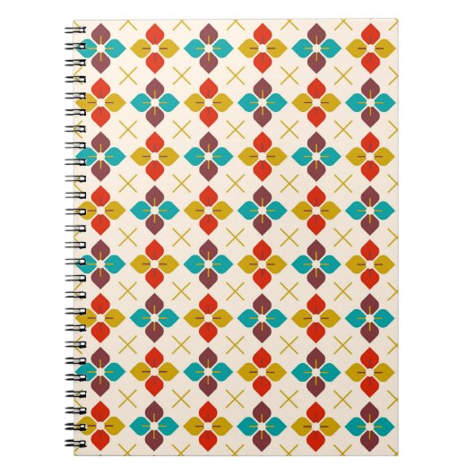 Retro Floral Notizblock (Vorderseite)
