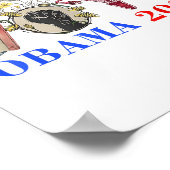 Retro Floral Obama 2028 Poster (Ecke)