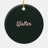 Retro Floral Orange Cat Keramik Ornament (Hinten)