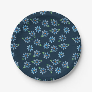 retro floral pappteller