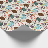 Retro Floral Pattern 2 Geschenkpapier (Ecke)