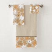 Retro Floral Pattern Badehandtuch Set (Insitu)