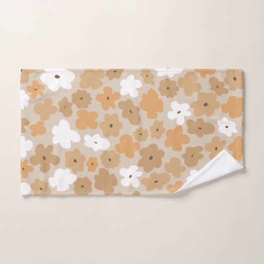 Retro Floral Pattern Badehandtuch Set (Handtuch)