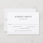 Retro Floral Pattern Food Allergy Wedding RSVP  Karte (Vorderseite)