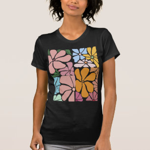 Retro Floral Pattern - Vintage Blume in Farbe T-Shirt