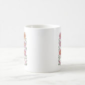 Retro Floral Peace and Kindness Kaffeetasse (Mittel)