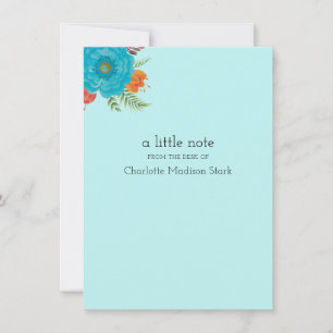 Retro Floral Personalisierte Mitteilungskarten Sto
