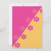 Retro Floral Pink Fun Brautparty Einladung (Rückseite)