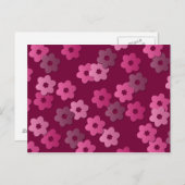 Retro Floral Postkarte (Vorne/Hinten)