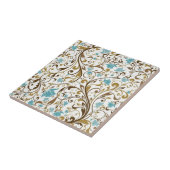 Retro Floral Print Tile Fliese (Seite)