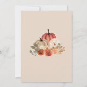 Retro Floral Pumpkin Friendsgiving Dinner Einladung (Rückseite)