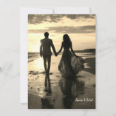 Retro Floral Raffiniertes Boho Cream Black Wir geg Einladung (Rückseite)