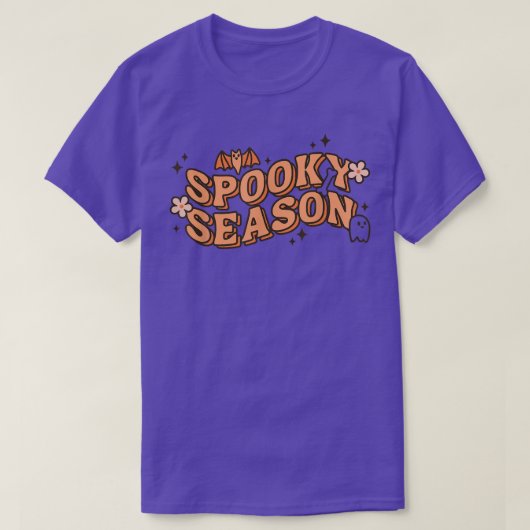 Retro Floral Spooky Saison Spooky Vibes Frauhalle T-Shirt (Design vorne)